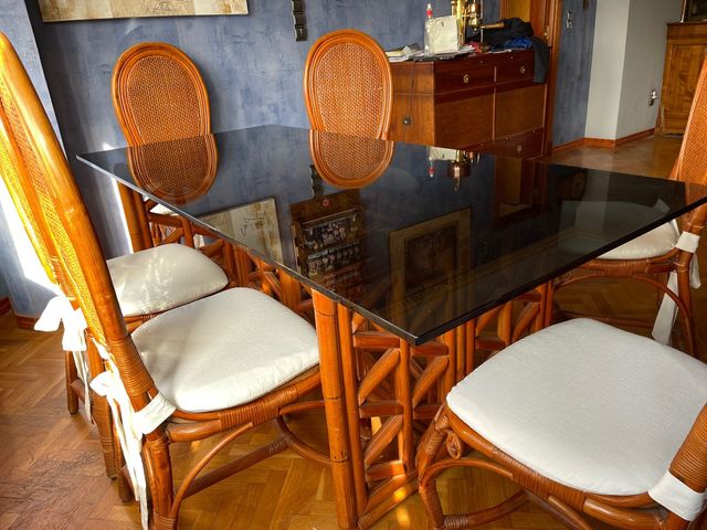 Mesa comedor Vintage Rattan 200x90