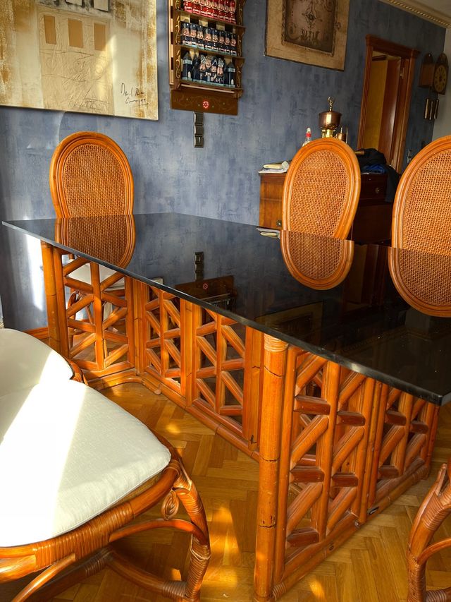 Mesa comedor Vintage Rattan 200x90