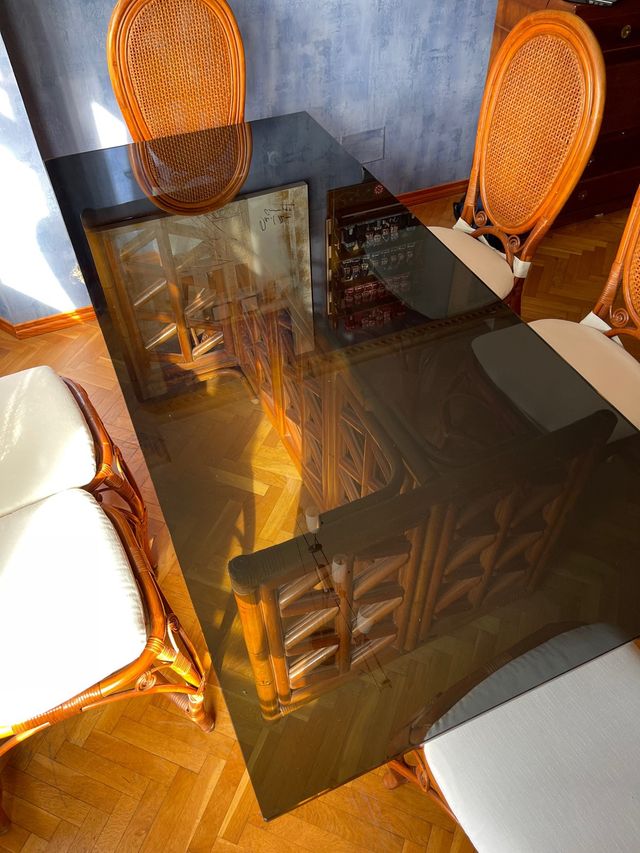 Mesa comedor Vintage Rattan 200x90