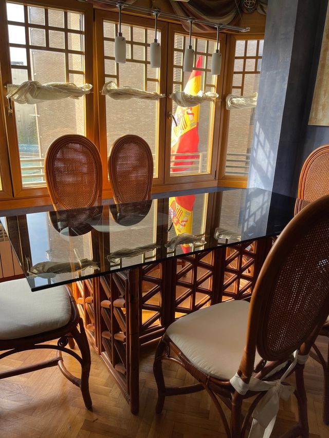 Mesa comedor Vintage Rattan 200x90