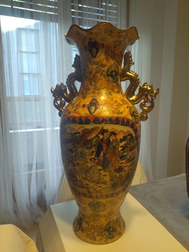 JARRÓN ASAS PORCELANA CHINA