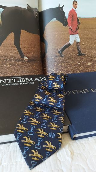 Corbata Celine caballos Seda
