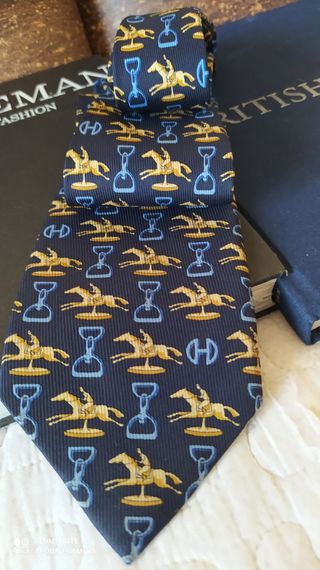 Corbata Celine caballos Seda