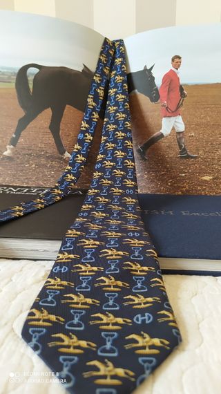 Corbata Celine caballos Seda