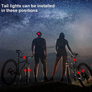 LUZ LED RECARGABLE BICICLETA ROJA/BLANCA