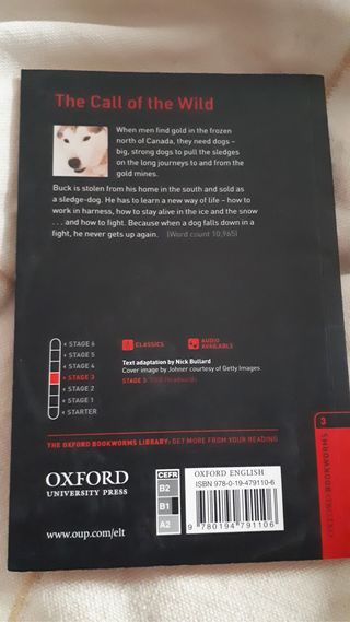 Libro lectura "The call of the Wild"