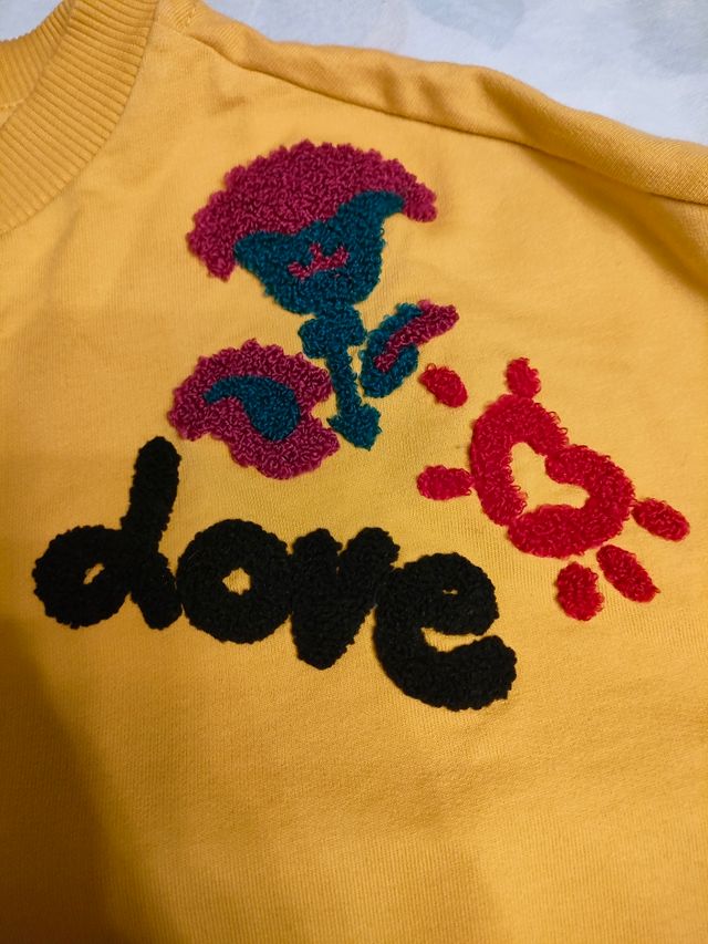 Felpa Desigual donna/ragazza tag 30 giallo senape