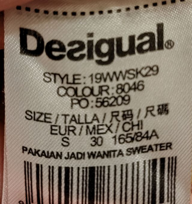 Felpa Desigual donna/ragazza tag 30 giallo senape