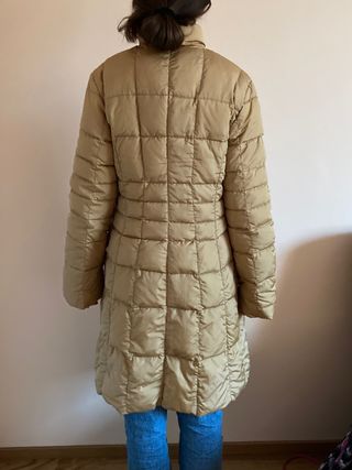 Piumino lungo beige tg. S