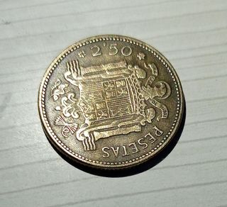 Moneda franco 2,50 pesetas 1953 *56