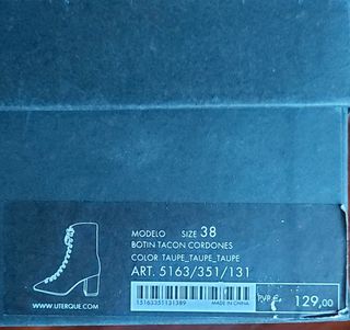 Botines Uterqüe cordones color taupe