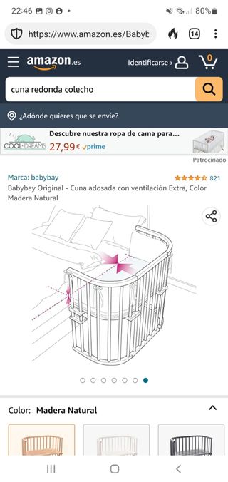 Culla colecho Babybay in ottime condizioni