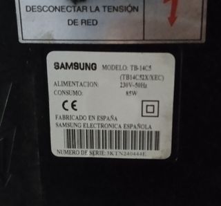 Televisor/video vhs samsung 14"