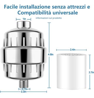 4 ricambi filtri per doccia 20 strati 
