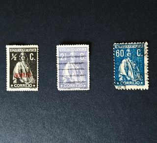 4 Sellos Portugal Diosa Ceres 1919