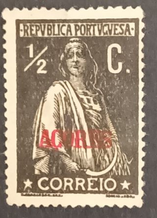 4 Sellos Portugal Diosa Ceres 1919