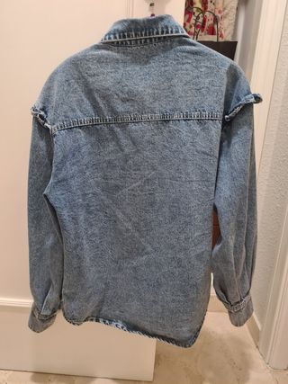 Camisa vaquera perlas