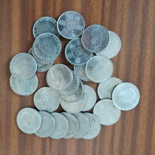 lote monedas de peseta franco y rey 97 piezas