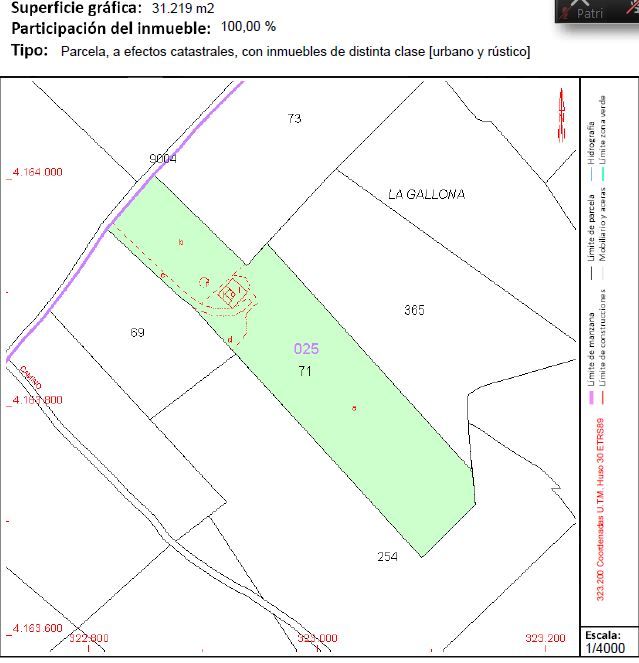 Terreno rústico especial AGROTURISMOS