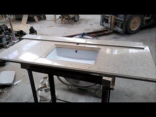 Corte en silestone vitro fregadero grifo