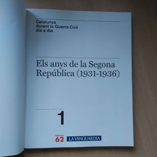 Els anys de la Segona República (1931-1936) I