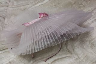 Tocado pelo mediano rosa/salmón