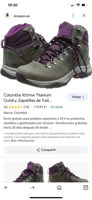 Bota montaña Columbia Talla 36,5