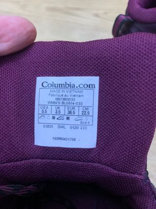 Bota montaña Columbia Talla 36,5