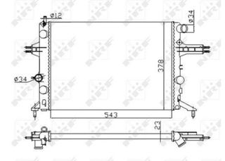Radiador de agua opel