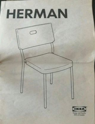 silla Herman Ikea blanca