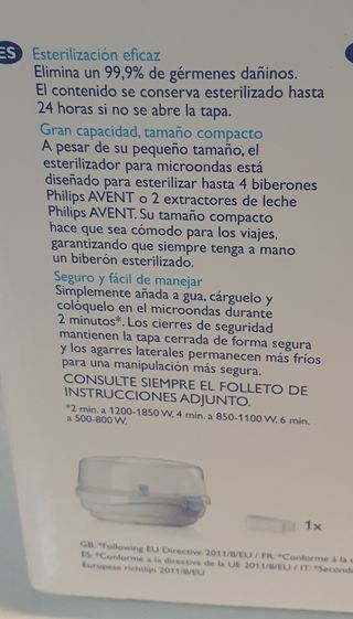 Esterilizador de biberones AVENT nuevo