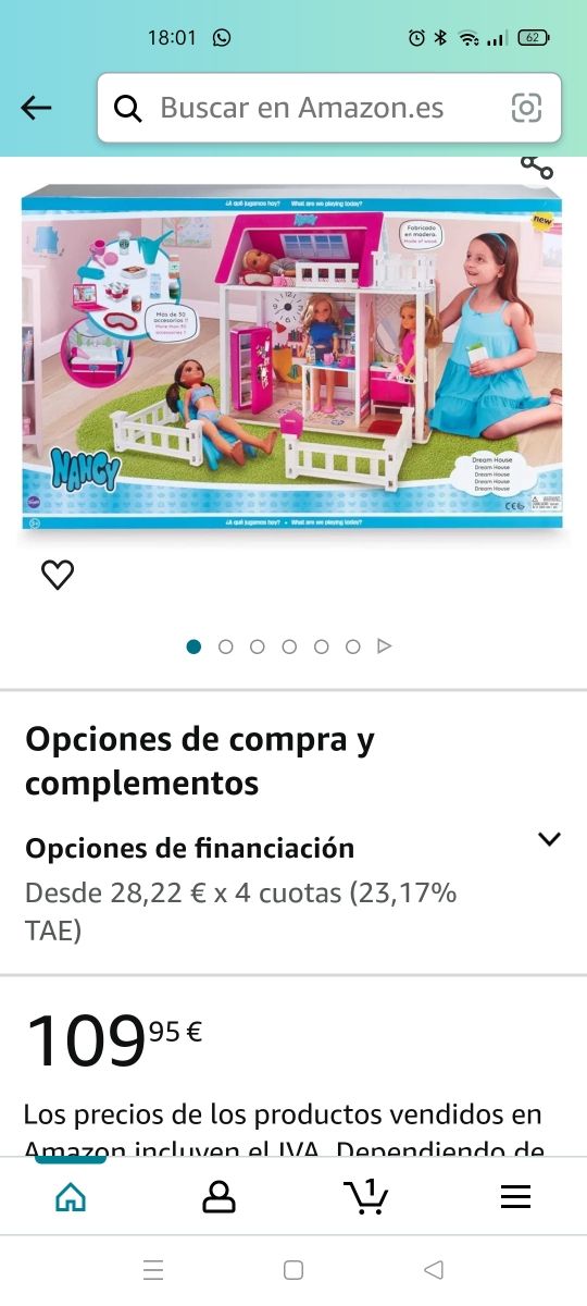 Casa Nancy de madera. accesorios.