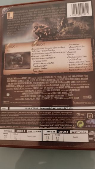 DVD Sreck y Las dos Torres con extras