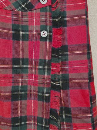 Gonna scozzese rossa bambina motivo Tartan