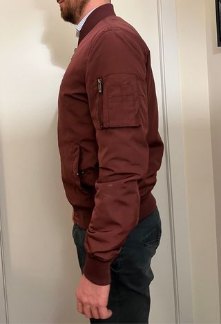 Giubbotto bomber granata Cotton & Silk