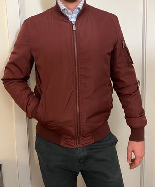 Giubbotto bomber granata Cotton & Silk