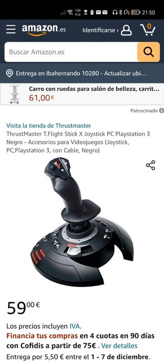 ThrustMaster T.Flight Stick X Joystick PC Playstat