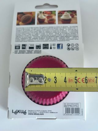 6 moldes silicona magdalenas Lékuè