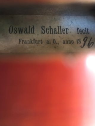 Antiguo Violin 1896 Oswald Schaller