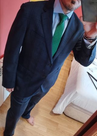 Traje Massimo Dutti azul marino