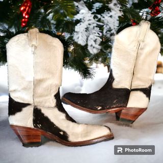 Stivali Texani-Cowboy in pelo di Vacchetta 👢