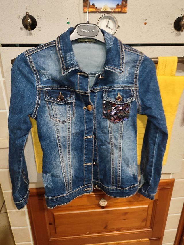 Giubbotto in denim bambina