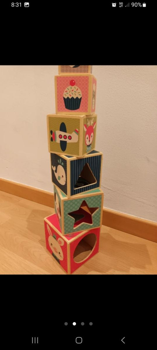 Cubos madera apilables