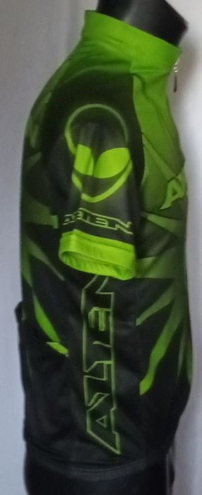 Ciclismo Maglia Gear Alyen Nero Verde Fluo Tg. S