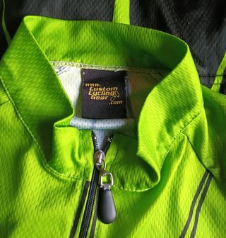 Ciclismo Maglia Gear Alyen Nero Verde Fluo Tg. S