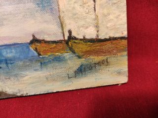 QUADRO OLIO SU TAVOLA “BARCHE A VELA”