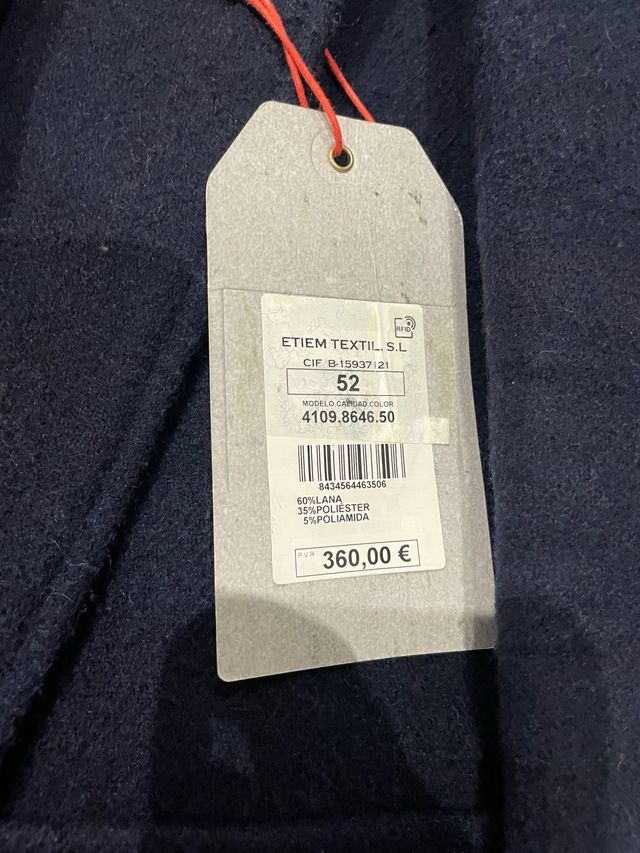 Parka abrigo Etiem nuevo con etiqutas