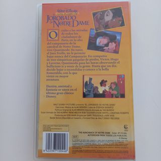 VHS El Jorobado de Notre Dame Disney