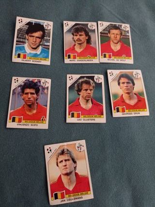 7 Cromos ITALIA 90⚡️PANINI⚡Belgique Belgica