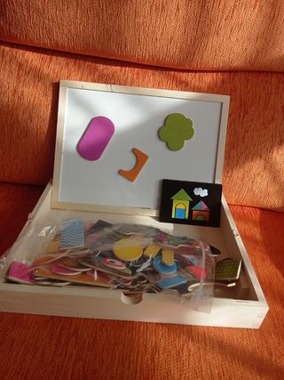 Juego pizarra y rompecabezas magnético 